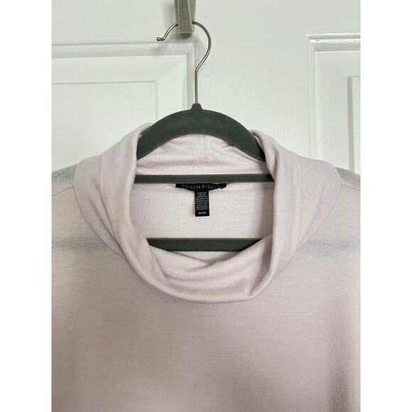 Eileen Fisher Soft Jersey Knit Blend Turtleneck Layering Tunic in Powder Pink - Picture 3 of 4
